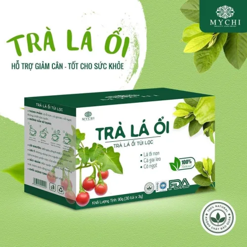 Trà lá ổi Mychi dạng túi lọc, quy cách hộp 30 gói