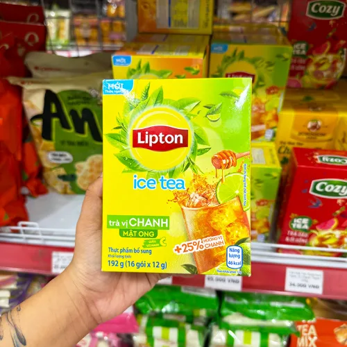 Chỗ sỉ trà Lipton Ice Tea Trà Vị Chanh Mật Ong 192g (16 Gói x 12g)