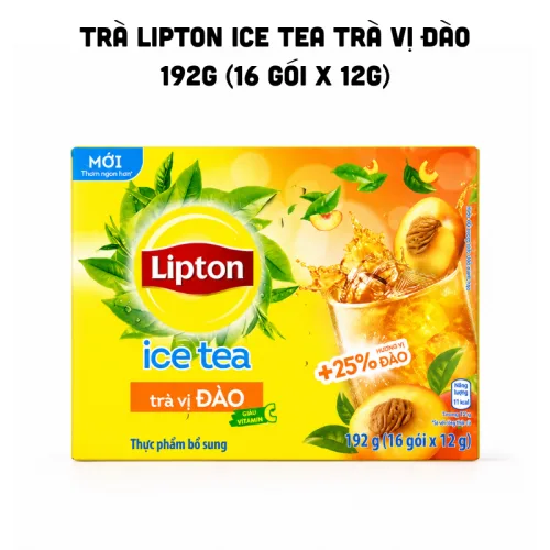 Lipton Ice Tea Trà Đào 192g, Hộp 16 Gói x 12g