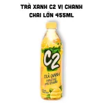 Trà xanh C2 hương chanh dung tích 455ml, chai lớn