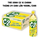 Chỗ sỉ trà Xanh C2 Hương Chanh Thùng 24 Chai Lớn (455ml/Chai)
