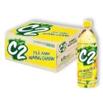 Chỗ sỉ trà Xanh C2 Hương Chanh Thùng 24 Chai Lớn (455ml/Chai)