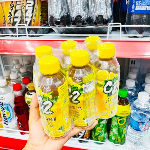 Shop sỉ trà Xanh C2 Hương Chanh Thùng 24 Chai Nhỏ (225ml/Chai)