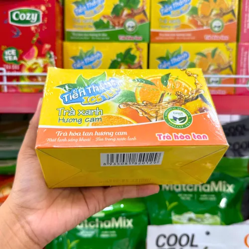 Chuyên sỉ trà Xanh Hoà Tan Tiến Thành Hương Cam 240g
