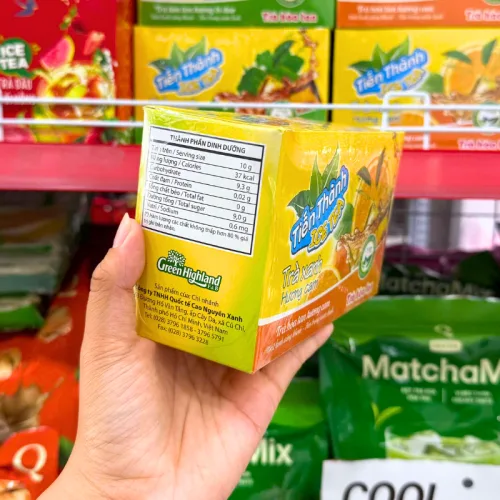 Chuyên sỉ trà Xanh Hoà Tan Tiến Thành Hương Cam 240g