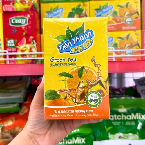 Chuyên sỉ trà Xanh Hoà Tan Tiến Thành Hương Cam 240g