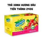 Trà xanh hương dâu hòa tan Tiến Thành, khối lượng 240g