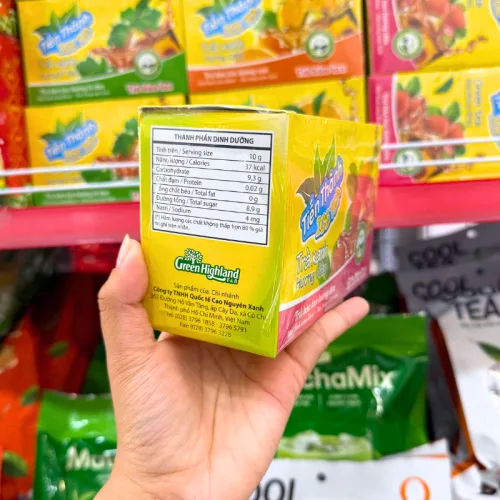 Trà xanh hương dâu hòa tan Tiến Thành, khối lượng 240g