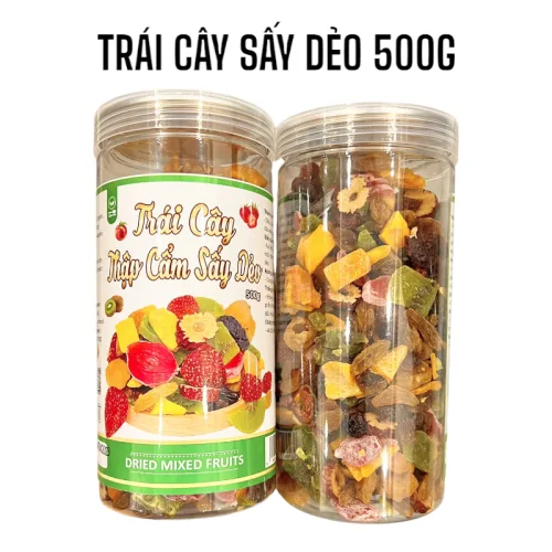 Chuyên sỉ trái Cây Thập Cẩm Sấy Dẻo Thơm Ngon Loại Đặc Biệt 500g Hộp