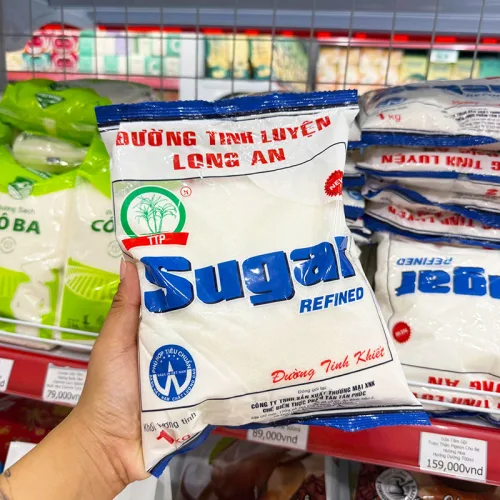 Đường cát trắng tinh luyện Long An Sugar khối lượng 1kg