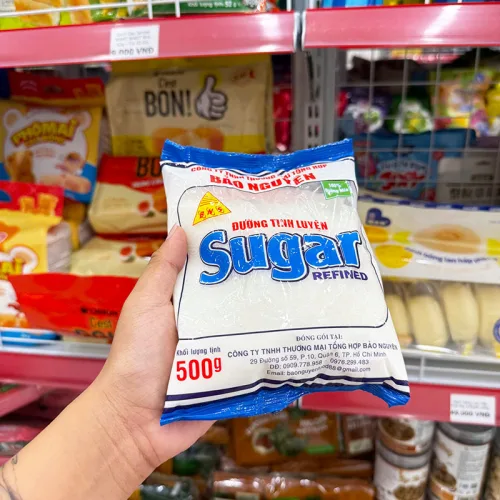 Đường cát trắng tinh luyện Bảo Nguyên, trọng lượng 500g