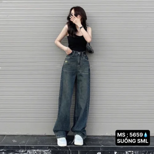 Shop sỉ váy Suông Dài - Váy Jeans Nữ - Váy Nữ Thắt Nơ - Quần Suông Dài - Quần Bí Ngô - Chất Liệu Vải Đẹp Dày Mềm Không Co Giãn Mặc Bền Đẹp (Nhiều Mẫu)