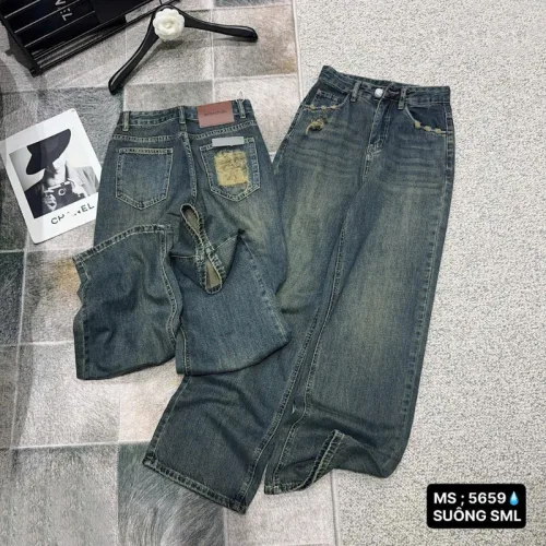 Shop sỉ váy Suông Dài - Váy Jeans Nữ - Váy Nữ Thắt Nơ - Quần Suông Dài - Quần Bí Ngô - Chất Liệu Vải Đẹp Dày Mềm Không Co Giãn Mặc Bền Đẹp (Nhiều Mẫu)