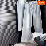 Váy jeans nữ dáng suông dài túi kiểu, vải dày mềm không co giãn