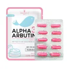 Bột kích trắng body dạng viên Con Cá Alpha Arbutin 3 Plus+ Thái Lan, túi 10 viên