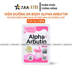 Bột Kích Trắng Body Kyra Alpha Arbutin 3 Plus+ Thái Lan, Túi 10 Viên