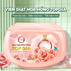 Viên giặt Top Gia Hương Hoa Hồng, hộp 40 viên