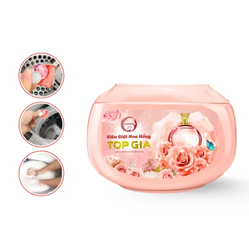 Viên giặt Top Gia Hương Hoa Hồng, hộp 40 viên