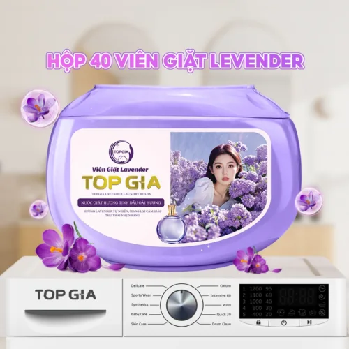Nơi lấy sỉ viên Giặt Top Gia Hương Lavender - Hộp 40 Viên Giặt Quần Áo