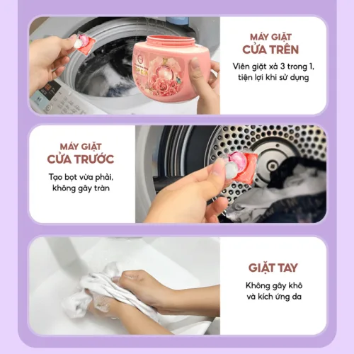 Nơi lấy sỉ viên Giặt Top Gia Hương Lavender - Hộp 40 Viên Giặt Quần Áo