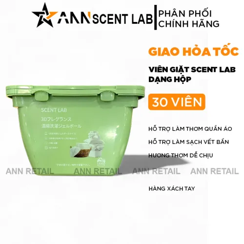 SCENT LAB 5in1 Nhật Bản, viên giặt xả hộp 30 viên