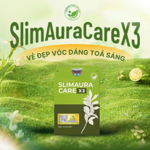 Slimaura Care X3, viên uống giảm cân giữ dáng, lọ 38 viên