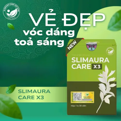 Slimaura Care X3, viên uống giảm cân giữ dáng, lọ 38 viên