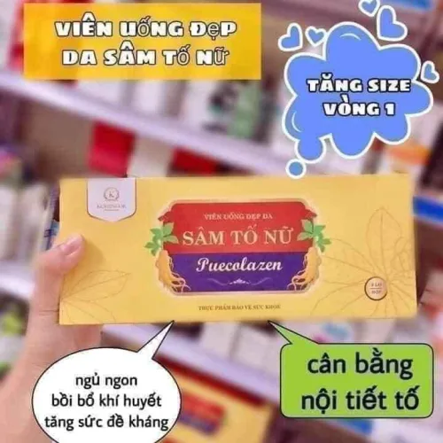 Puecolazen Viên Uống Collagen Sâm Tố Nữ Hộp 45 Viên