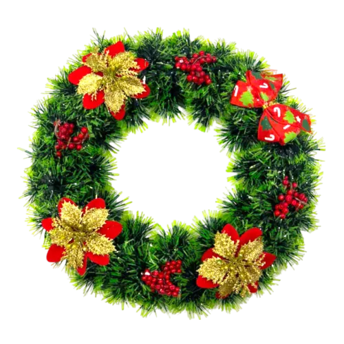 Vòng Nguyệt Quế Noel 30cm Trang Trí Cửa, Tường 5 Mẫu