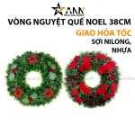 Chuyên sỉ vòng Nguyệt Quế Noel - Trang Trí Giáng Sinh Tường Cửa - 2 Mẫu Cơ Bản Size 38cm