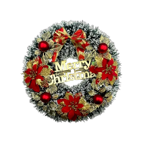 Vòng Nguyệt Quế Noel Trang Trí Tường Và Cửa, 2 Mẫu, 40cm