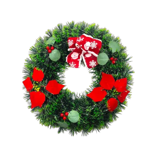 Shop sỉ vòng Nguyệt Quế Noel Trang Trí Tường Cửa Giáng Sinh 6 Mẫu Loại Đẹp Size 38cm