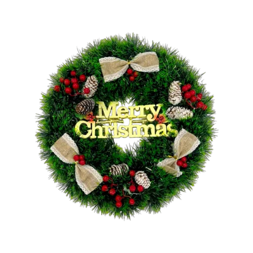 Shop sỉ vòng Nguyệt Quế Noel Trang Trí Tường Cửa Giáng Sinh 6 Mẫu Loại Đẹp Size 38cm