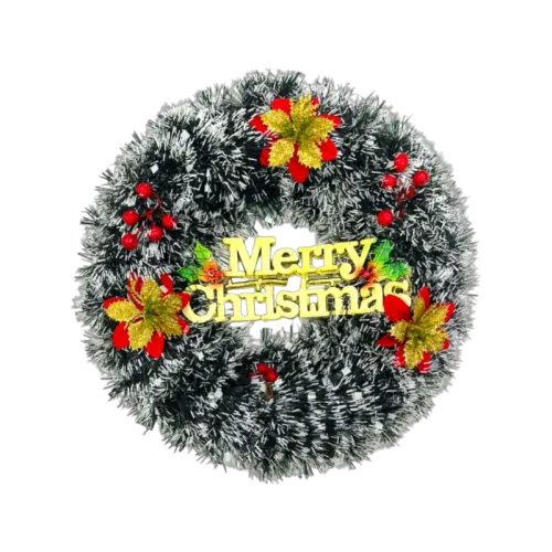Shop sỉ vòng Nguyệt Quế Noel Trang Trí Tường Cửa Giáng Sinh 6 Mẫu Loại Đẹp Size 38cm