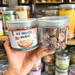 Xí muội mini vị mặn đóng hộp PET, khối lượng 200g