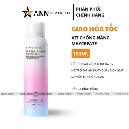 Nguồn hàng sỉ xịt Chống Nắng Toàn Diện Maycreate 150ml