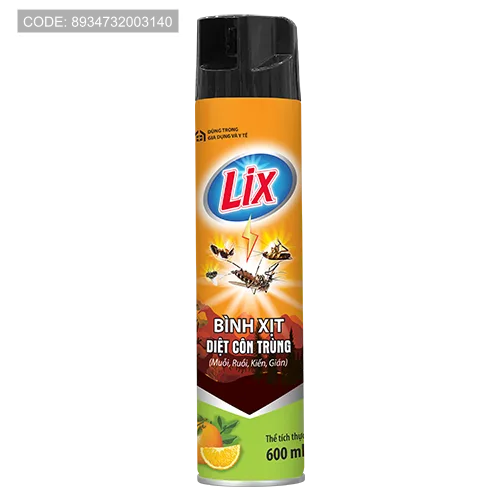 Chuyên sỉ xịt Côn Trùng LIX Hương Cam Chai Vàng 600ML