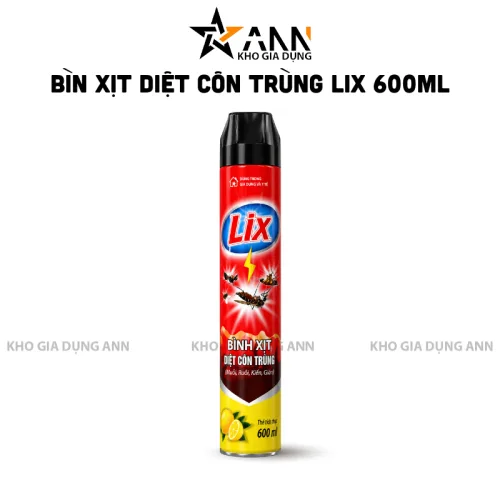 Chai Xịt Côn Trùng LIX Hương Chanh Màu Đỏ 600ML