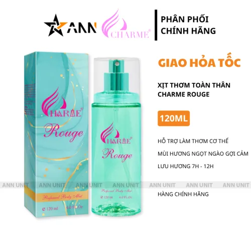 Charme Rouge Body Mist 120ml Hương Ngọt Ngào Gợi Cảm
