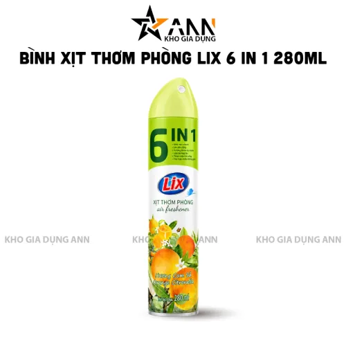 Shop sỉ xịt Thơm Phòng LIX 6 IN 1 Hương Cam Sả 280ml
