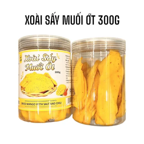 Shop sỉ xoài Sấy Dẻo Muối Ớt Thơm Ngon 300g - Hũ Pet