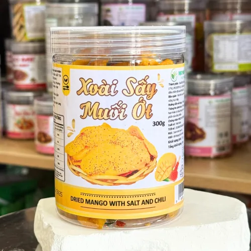 Shop sỉ xoài Sấy Dẻo Muối Ớt Thơm Ngon 300g - Hũ Pet