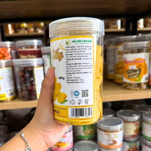 Xoài sấy dẻo nguyên vị thơm ngon đóng hũ PET 400g