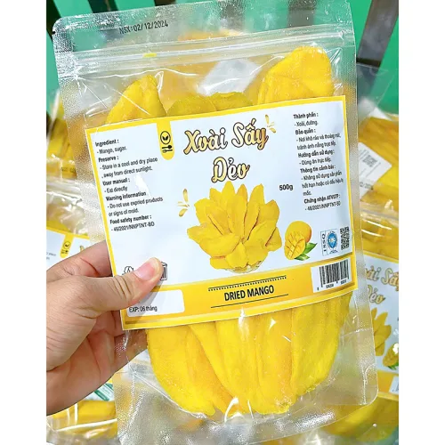 Xoài sấy dẻo nguyên vị 500g dạng túi zip