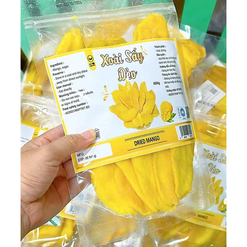 Xoài sấy dẻo nguyên vị 500g dạng túi zip