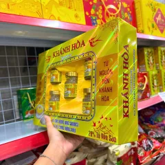 Saminest Yến Chưng Đường Phèn Khánh Hòa 28%, 5 Hủ 70ml Hộp Vàng