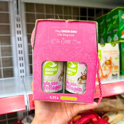Lốc 6 chai Yến Sào Collagen Green Bird 185ml