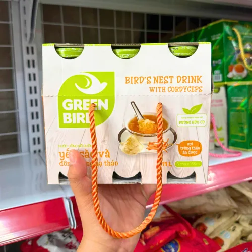Chuyên sỉ yến Sào Đông Trùng Hạ Thảo Green Bird Lốc 6 Chai 185ml