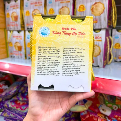 Lốc 4 chai yến sào Suminest Khánh Hòa đông trùng hạ thảo 35% 180ml