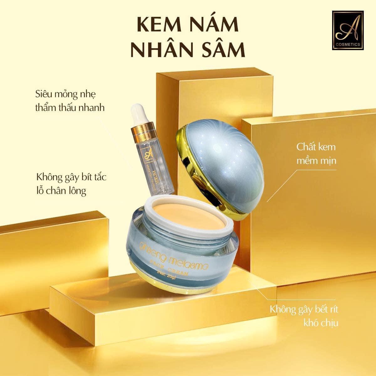 Làn Da Sáng Mịn với Serum và Kem Nám Nhân Sâm